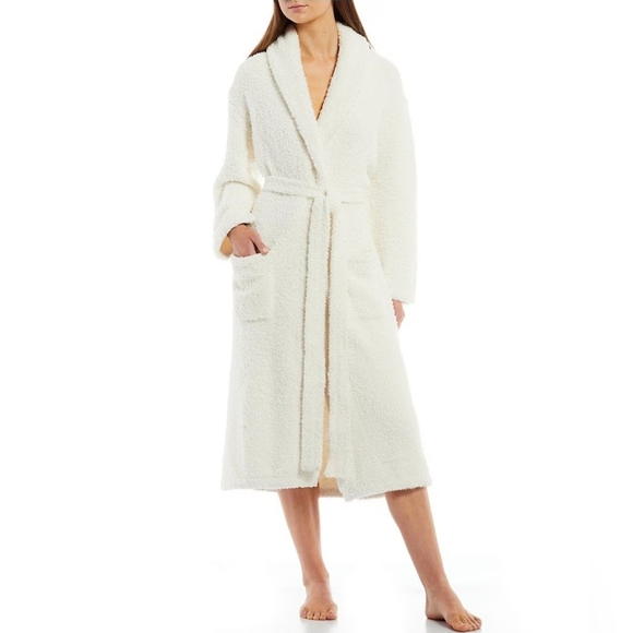 Barefoot Dreams Other - Barefoot dreams  cozy chic cream unisex robe sz. 2 Medium